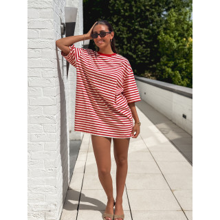 Robe Liora - Rouge/Beige