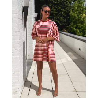 Robe Liora - Rouge/Beige