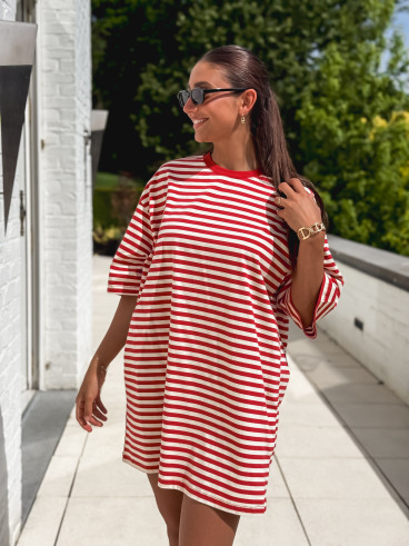 Robe Liora - Rouge/Beige Robe Liora - Rouge/Beige