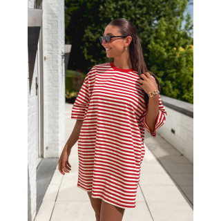 Robe Liora - Rouge/Beige