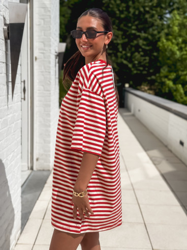 Robe Liora - Rouge/Beige Robe Liora - Rouge/Beige