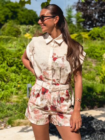 Combinaison short Janélia - Beige