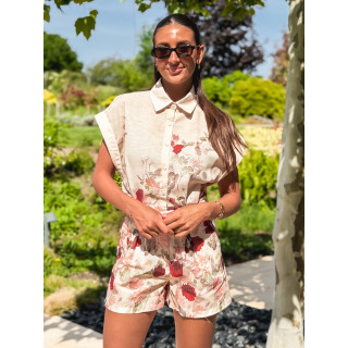 Combinaison short Janélia - Beige