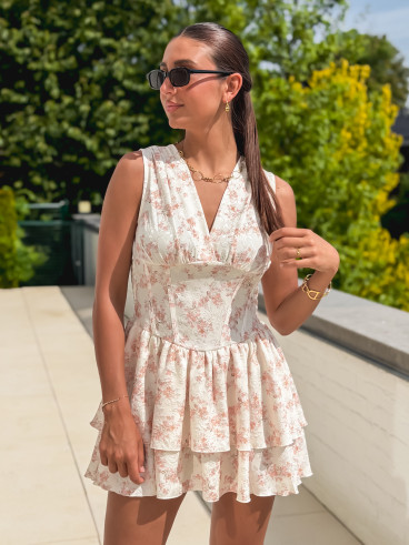 Robe à motifs Briny - Corail