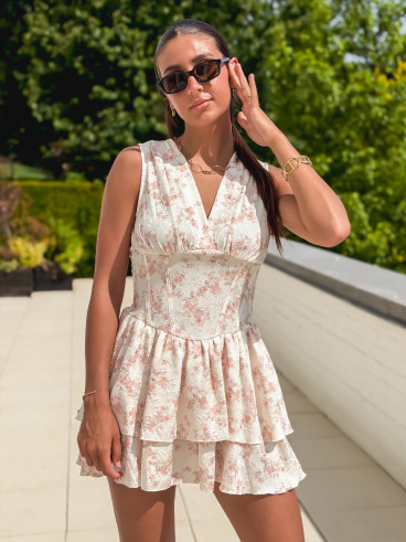 Robe à motifs Briny - Corail