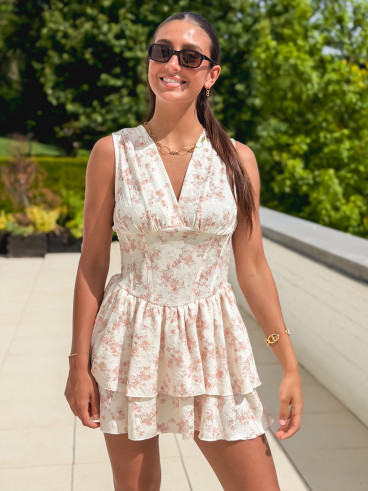 Robe à motifs Briny - Corail