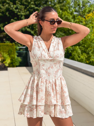 Robe à motifs Briny - Corail