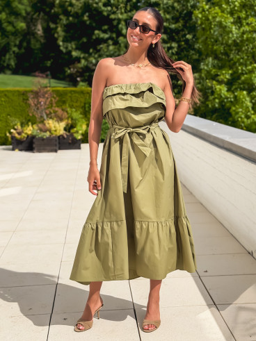 Robe longue Olanna - Kaki
