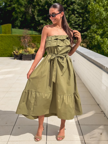 Robe longue Olanna - Kaki