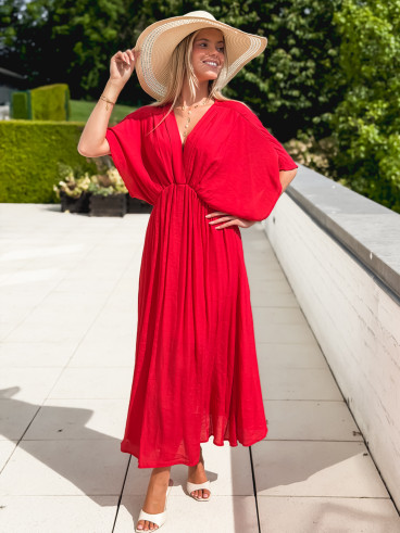 Robe longue Mayte - Rouge