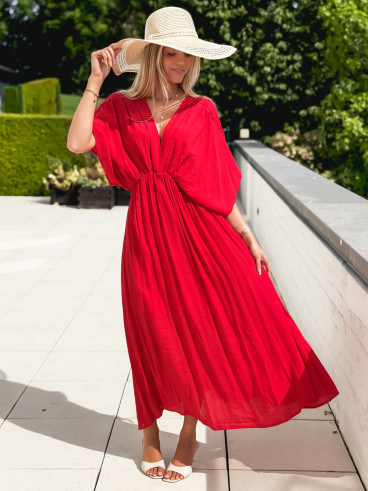 Robe longue Mayte - Rouge