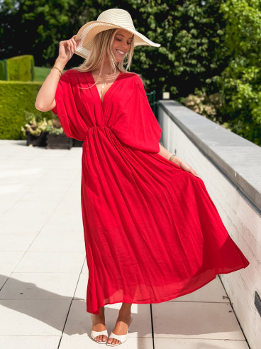 Robe longue Mayte - Rouge