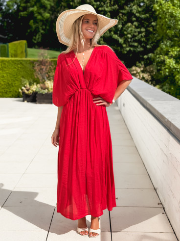 Robe longue Mayte - Rouge