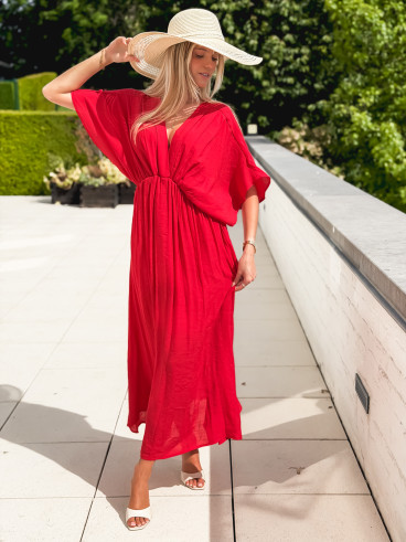 Robe longue Mayte - Rouge