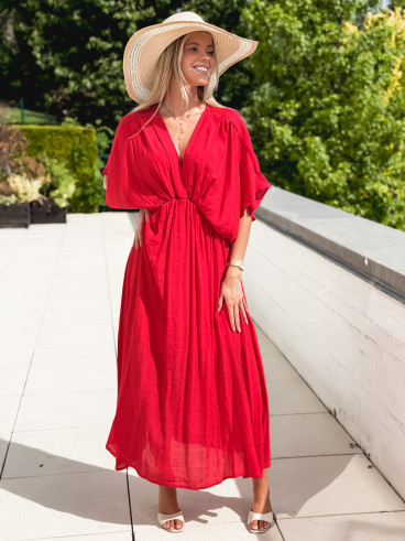 Robe longue Mayte - Rouge