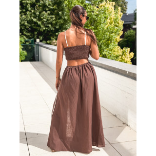 Robe longue Ysoria - Chocolat