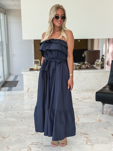Robe longue Olanna - Bleu marine