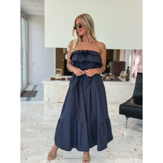 Robe longue Olanna - Bleu marine