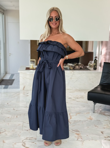Robe longue Olanna - Bleu marine