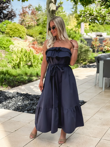 Robe longue Olanna - Bleu marine