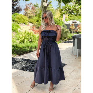 Robe longue Olanna - Bleu marine