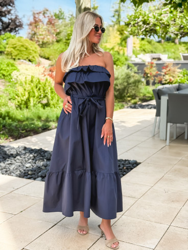 Robe longue Olanna - Bleu marine