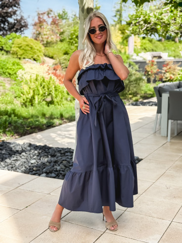 Robe longue Olanna - Bleu marine