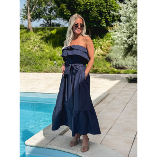 Robe longue Olanna - Bleu marine
