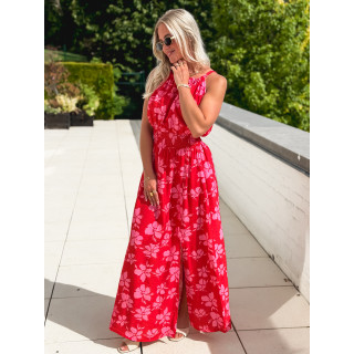 Robe à motifs Merve - Rouge