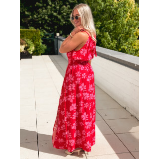 Robe à motifs Merve - Rouge
