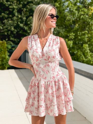 Robe à motifs Briny - Rose