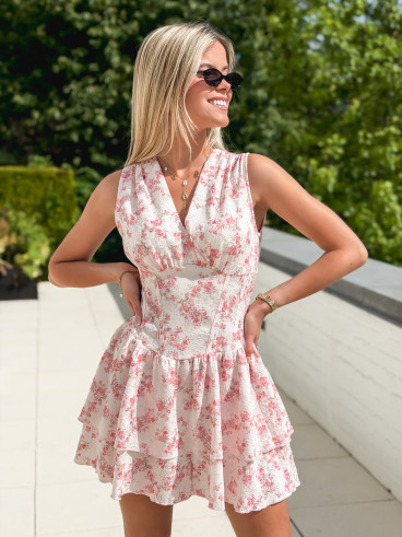 Robe à motifs Briny - Rose