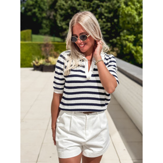 Blouse Noline - Bleu marine/Blanc