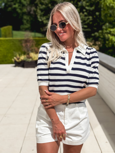 Blouse Noline - Bleu marine/Blanc Blouse Noline - Bleu marine/Blanc