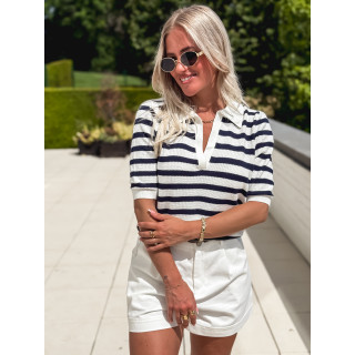 Blouse Noline - Bleu marine/Blanc
