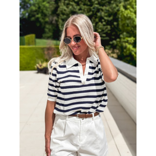 Blouse Noline - Bleu marine/Blanc