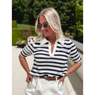 Blouse Noline - Bleu marine/Blanc