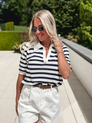 Blouse Noline - Bleu marine/Blanc Blouse Noline - Bleu marine/Blanc