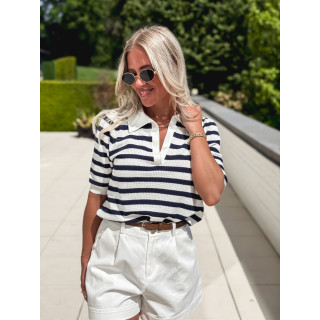 Blouse Noline - Bleu marine/Blanc