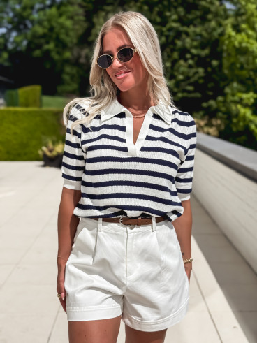Blouse Noline - Bleu marine/Blanc