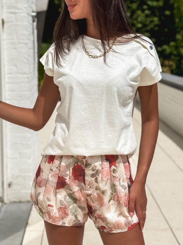 Short à motifs Mariona - Beige Short à motifs Mariona - Beige