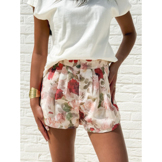 Short à motifs Mariona - Beige