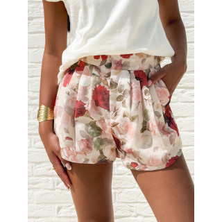 Short à motifs Mariona - Beige