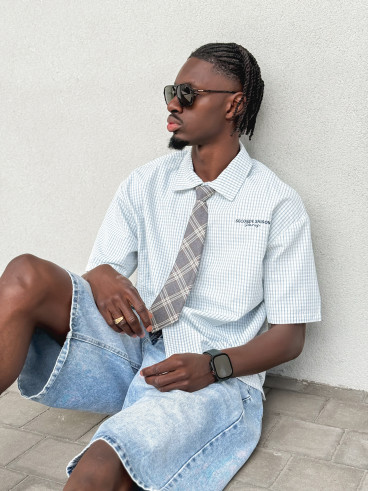 Chemise à carreaux Timothée - Bleu