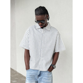 Chemise lignée Josh - Blanc/Bleu