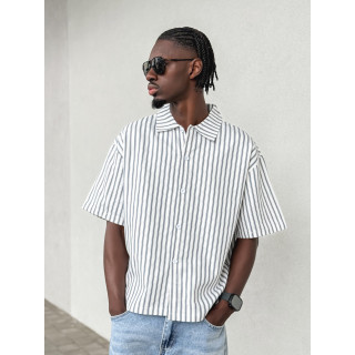 Chemise lignée Josh - Blanc/Bleu