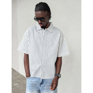 Chemise lignée Josh - Blanc/Bleu