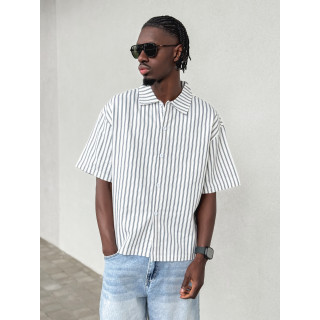 Chemise lignée Josh - Blanc/Bleu