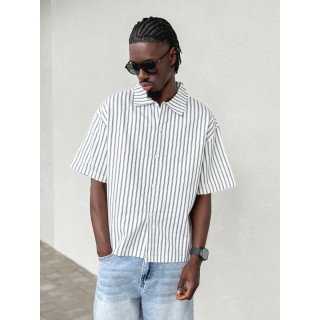 Chemise lignée Josh - Blanc/Bleu