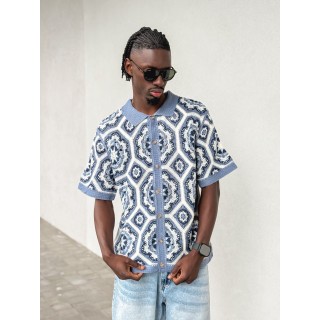 Chemise en crochet Robbin - Bleu